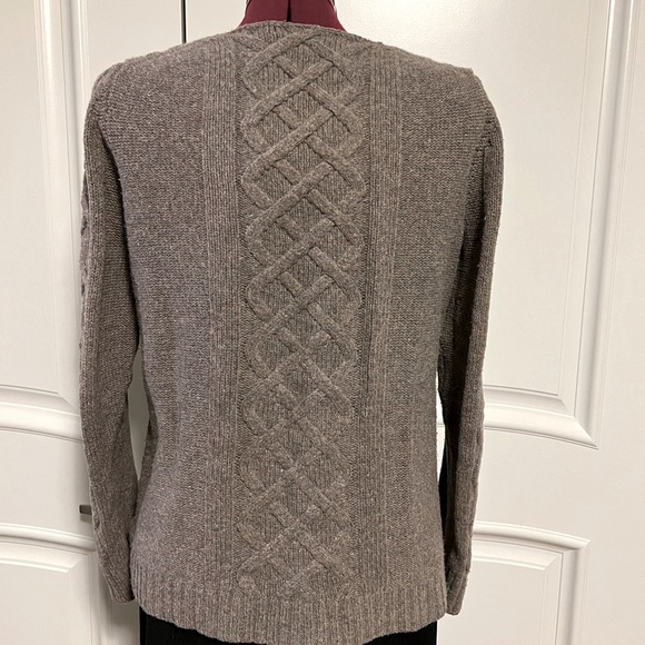 One of a kind Vintage 1990’s Gap wool blend V Neck cable sweater size L - Picture 8 of 10